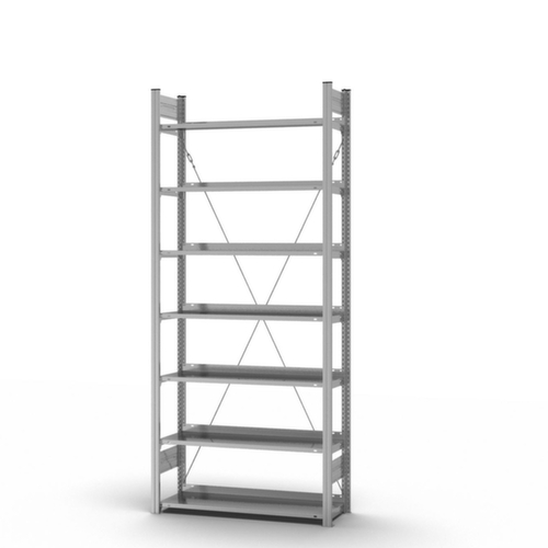 hofe Akten-Steckregal, 7 Böden, mit korrosionsschützender Zinkbeschichtung