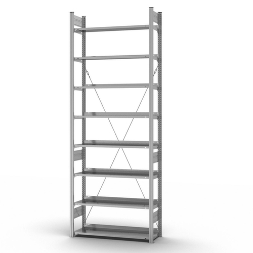 hofe Akten-Steckregal, 8 Böden, mit korrosionsschützender Zinkbeschichtung