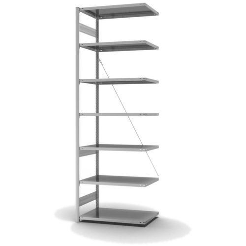 hofe System-Steckregal in Standard Bauart, Höhe x Breite x Tiefe 3000 x 1010 x 635 mm, 7 Böden