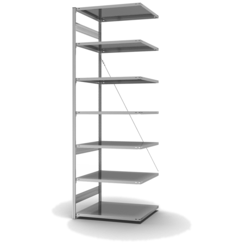 hofe System-Steckregal in Standard Bauart, Höhe x Breite x Tiefe 3000 x 1010 x 835 mm, 7 Böden