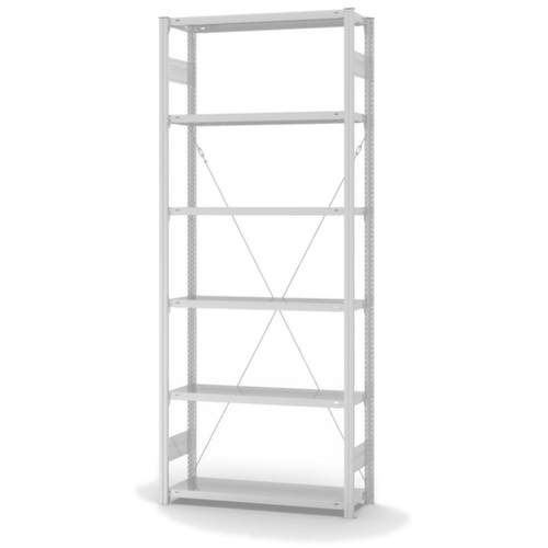 hofe System-Steckregal in Standard Bauart, Höhe x Breite x Tiefe 2500 x 1060 x 335 mm, 6 Böden
