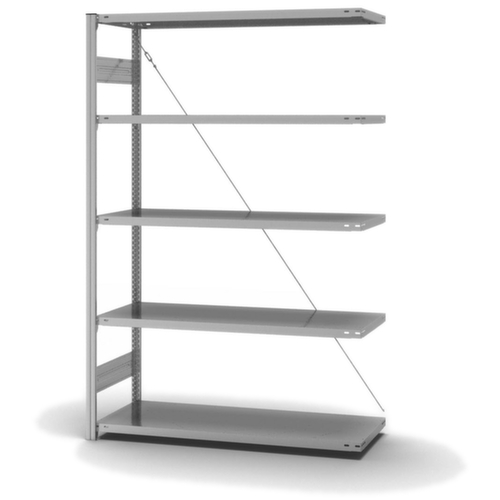 hofe System-Steckregal in Standard Bauart, Höhe x Breite x Tiefe 2000 x 1310 x 535 mm, 5 Böden