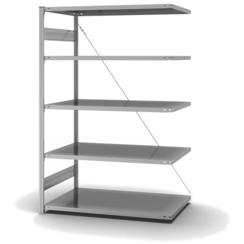 hofe System-Steckregal in Standard Bauart, Höhe x Breite x Tiefe 2000 x 1310 x 835 mm, 5 Böden