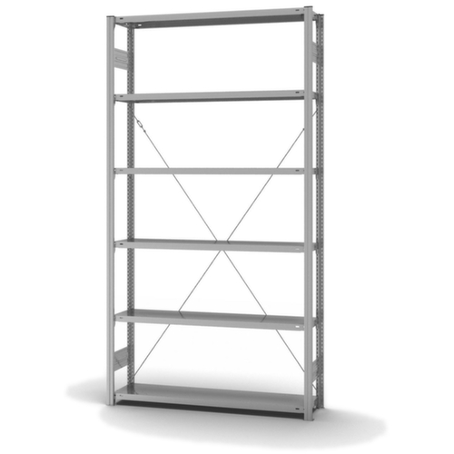 hofe System-Steckregal in Standard Bauart, Höhe x Breite x Tiefe 2500 x 1360 x 335 mm, 6 Böden