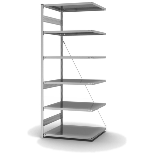 hofe System-Steckregal in mittelschwerer Bauart, Höhe x Breite x Tiefe 2500 x 1010 x 835 mm, 6 Böden