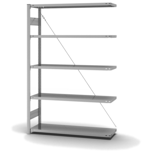 hofe System-Steckregal in mittelschwerer Bauart, Höhe x Breite x Tiefe 2000 x 1310 x 435 mm, 5 Böden