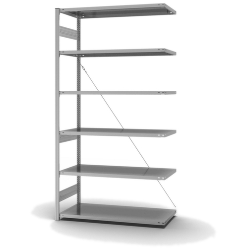 hofe System-Steckregal in mittelschwerer Bauart, Höhe x Breite x Tiefe 2500 x 1310 x 635 mm, 6 Böden