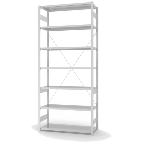 hofe System-Steckregal in Standard Bauart, Höhe x Breite x Tiefe 3000 x 1360 x 535 mm, 7 Böden