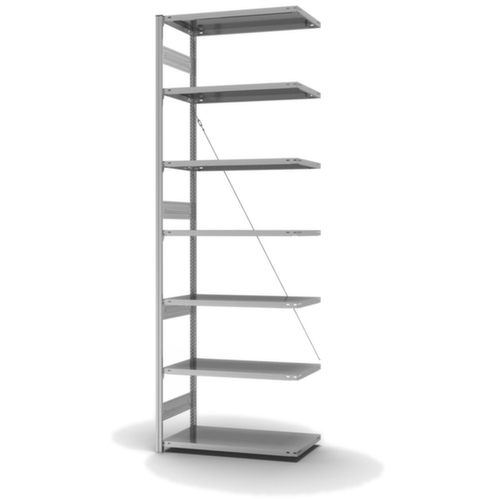 hofe System-Steckregal Anbaufeld, Höhe x Breite x Tiefe 3000 x 1010 x 535 mm, 7 Böden