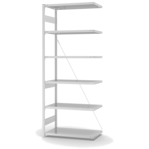 hofe System-Steckregal Anbaufeld, Höhe x Breite x Tiefe 2500 x 1010 x 535 mm, 6 Böden