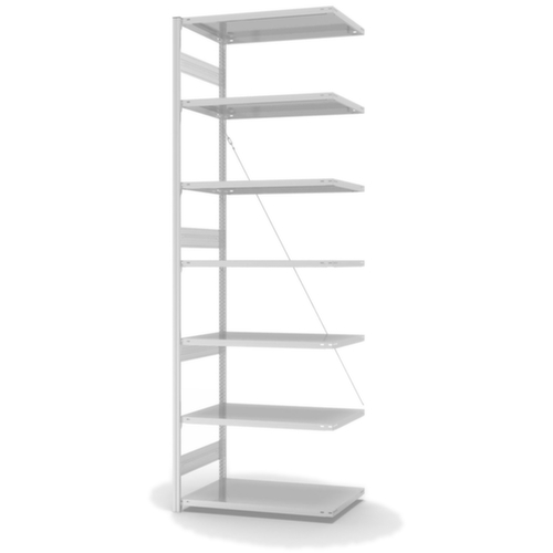 hofe System-Steckregal Anbaufeld, Höhe x Breite x Tiefe 3000 x 1010 x 635 mm, 7 Böden
