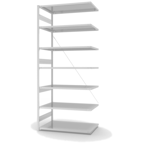 hofe System-Steckregal Anbaufeld, Höhe x Breite x Tiefe 3000 x 1310 x 835 mm, 7 Böden