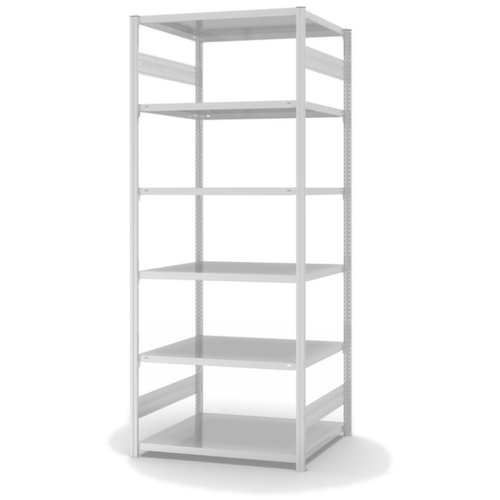 hofe Traversenregal in Standard Bauart, Höhe x Breite x Tiefe 2500 x 1060 x 835 mm, 6 Böden