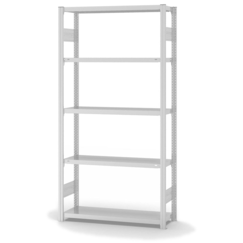 hofe Traversenregal in mittelschwerer Bauart, Höhe x Breite x Tiefe 2000 x 1060 x 335 mm, 5 Böden