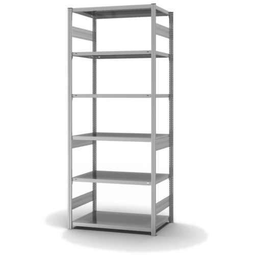 hofe Traversenregal in mittelschwerer Bauart, Höhe x Breite x Tiefe 2500 x 1060 x 635 mm, 6 Böden