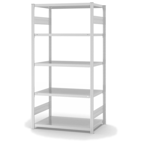 hofe Traversenregal in mittelschwerer Bauart, Höhe x Breite x Tiefe 2000 x 1060 x 635 mm, 5 Böden