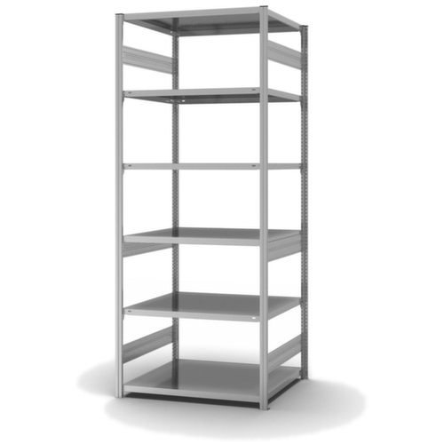 hofe Traversenregal in mittelschwerer Bauart, Höhe x Breite x Tiefe 2500 x 1060 x 835 mm, 6 Böden