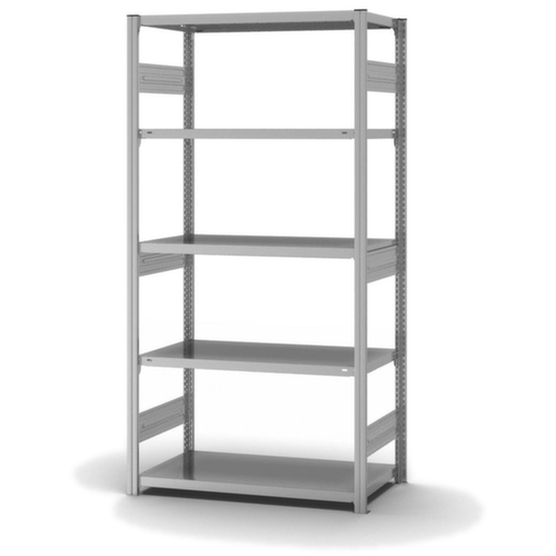 hofe Traversenregal in schwerer Bauart, Höhe x Breite x Tiefe 2000 x 1060 x 535 mm, 5 Böden