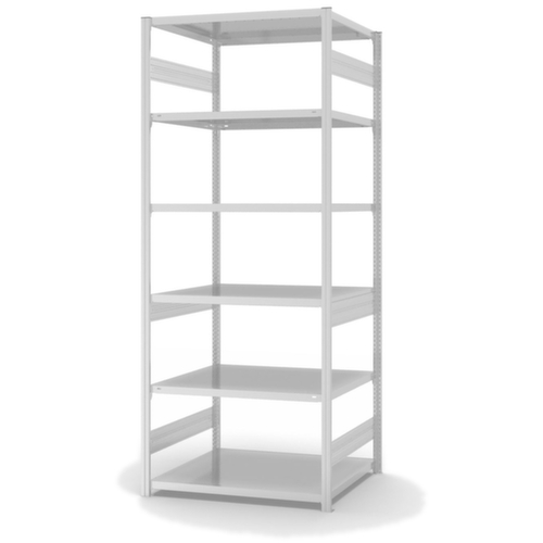 hofe Traversenregal in schwerer Bauart, Höhe x Breite x Tiefe 2500 x 1060 x 835 mm, 6 Böden