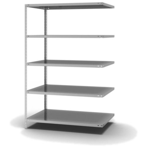 hofe Schraubregal Anbaufeld, 5 Böden, mit korrosionsschützender Zinkbeschichtung