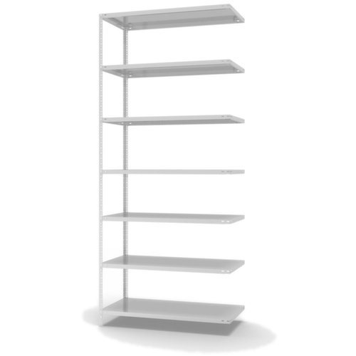 hofe Schraubregal Anbaufeld, 7 Böden, RAL7035 Lichtgrau