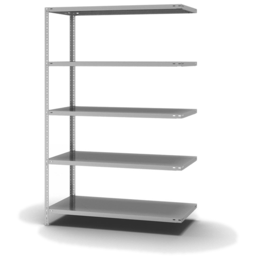 hofe Schraubregal Anbaufeld, 5 Böden, mit korrosionsschützender Zinkbeschichtung