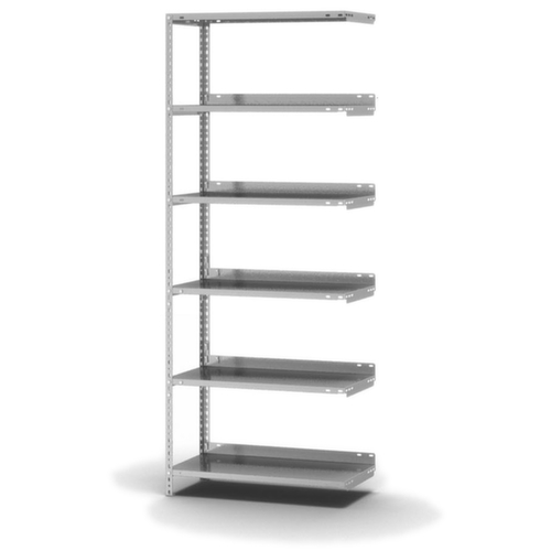 hofe Akten-Schraubregal Anbaufeld, 6 Böden, mit korrosionsschützender Zinkbeschichtung