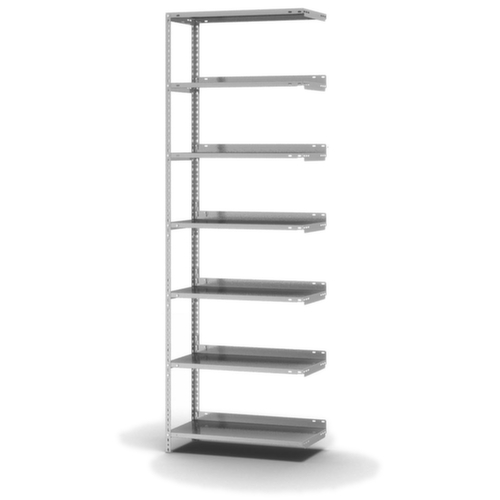 hofe Akten-Schraubregal Anbaufeld, 7 Böden, mit korrosionsschützender Zinkbeschichtung