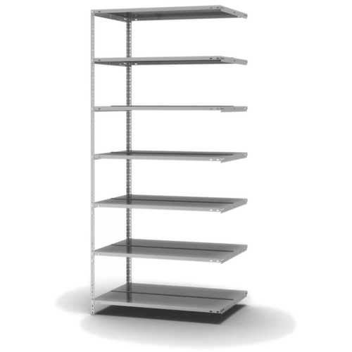 hofe Akten-Schraubregal Anbaufeld zur beidseitigen Nutzung, 7 Böden, mit korrosionsschützender Zinkbeschichtung