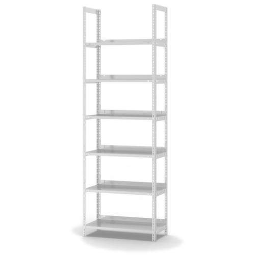 hofe Akten-Schraubregal, 6 Böden, RAL7035 Lichtgrau