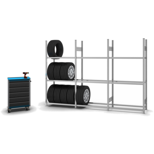 hofe Reifenregal, Höhe x Breite x Tiefe 2000 x 1060 x 435 mm, 3 Ebenen