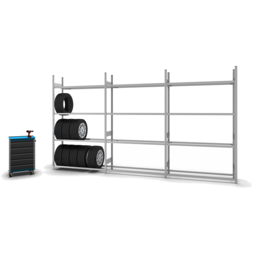 hofe Reifenregal, Höhe x Breite x Tiefe 2500 x 1510 x 435 mm, 4 Ebenen