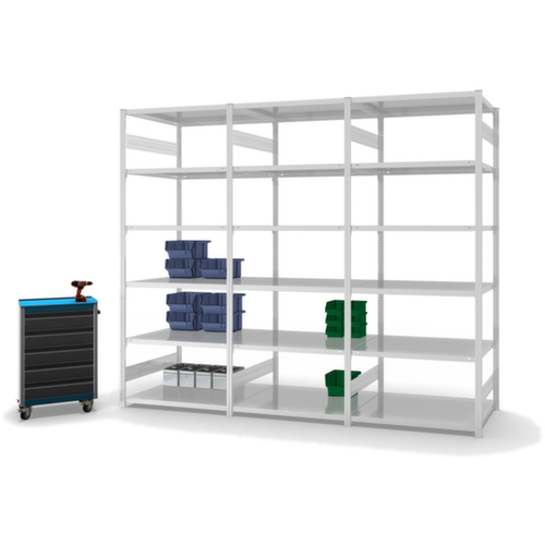 hofe Traversenregal in Standard Bauart, Höhe x Breite x Tiefe 2500 x 1060 x 835 mm, 6 Böden