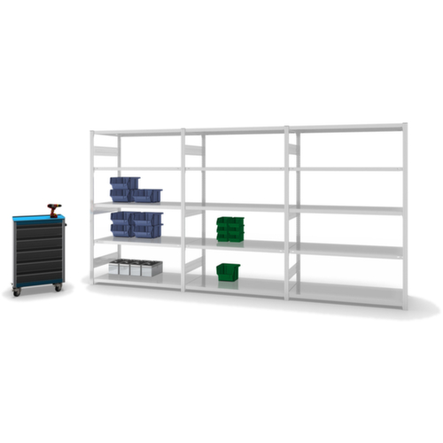 hofe Traversenregal in schwerer Bauart, Höhe x Breite x Tiefe 2000 x 1360 x 635 mm, 5 Böden