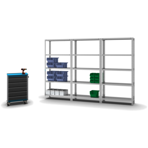 hofe Schraubregal, 5 Böden, mit korrosionsschützender Zinkbeschichtung