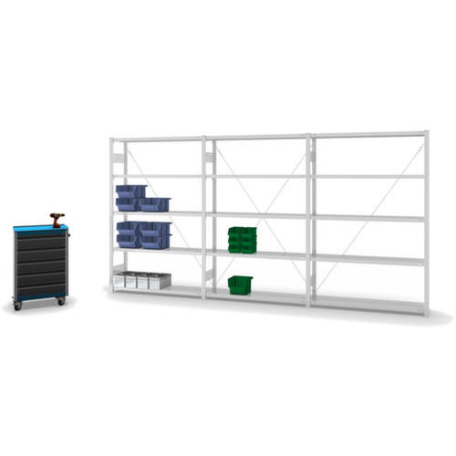 hofe System-Steckregal in Standard Bauart, Höhe x Breite x Tiefe 2000 x 1310 x 335 mm, 5 Böden