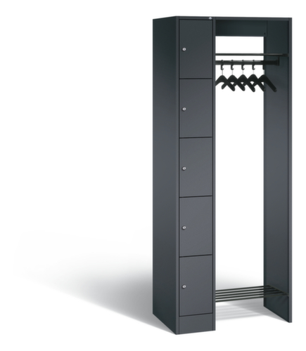 C+P Schließfach-Garderobe Classic mit 5 Fächern, Breite 740 mm