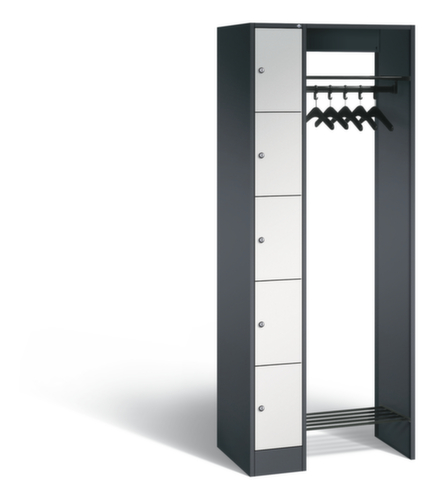 C+P Schließfach-Garderobe Classic mit 5 Fächern, Breite 740 mm