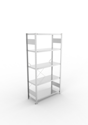 META System-Steckregal CLIP, Höhe x Breite x Tiefe 2000 x 1056 x 436 mm, 5 Böden