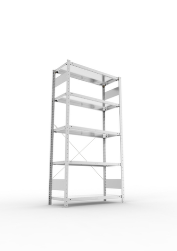 META System-Steckregal CLIP, Höhe x Breite x Tiefe 2000 x 1056 x 436 mm, 5 Böden