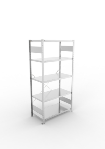 META System-Steckregal CLIP, Höhe x Breite x Tiefe 2000 x 1056 x 536 mm, 5 Böden