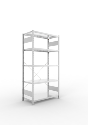 META System-Steckregal CLIP, Höhe x Breite x Tiefe 2000 x 1056 x 536 mm, 5 Böden
