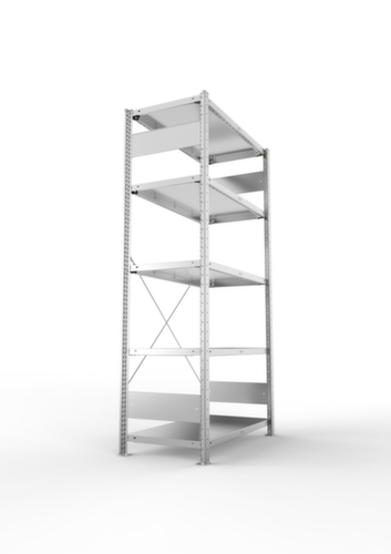 META System-Steckregal CLIP, Höhe x Breite x Tiefe 2000 x 1056 x 536 mm, 5 Böden