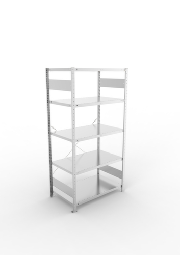 META System-Steckregal CLIP, Höhe x Breite x Tiefe 2000 x 1056 x 636 mm, 5 Böden