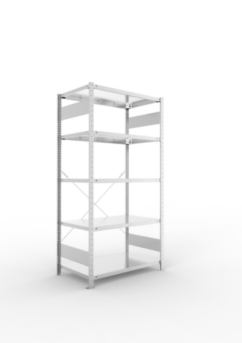 META System-Steckregal CLIP, Höhe x Breite x Tiefe 2000 x 1056 x 636 mm, 5 Böden