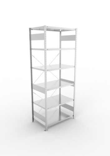 META System-Steckregal CLIP, Höhe x Breite x Tiefe 2500 x 1056 x 636 mm, 6 Böden