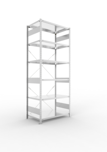 META System-Steckregal CLIP, Höhe x Breite x Tiefe 2500 x 1056 x 636 mm, 6 Böden
