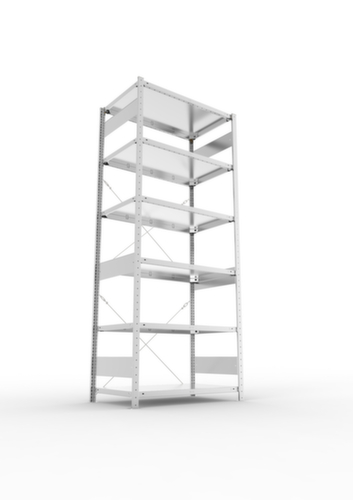 META System-Steckregal CLIP, Höhe x Breite x Tiefe 2500 x 1056 x 636 mm, 6 Böden
