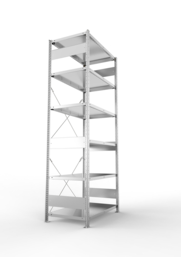 META System-Steckregal CLIP, Höhe x Breite x Tiefe 2500 x 1056 x 636 mm, 6 Böden