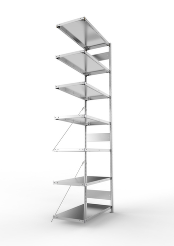 META System-Steckregal CLIP Anbaufeld, Höhe x Breite x Tiefe 3000 x 1006 x 536 mm, 7 Böden